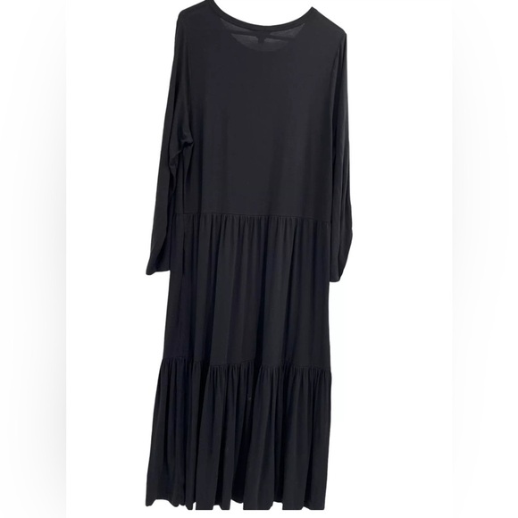 Saint + Sofia Greenwich Tiered Maxi Dress Black size 16 - Picture 3 of 10